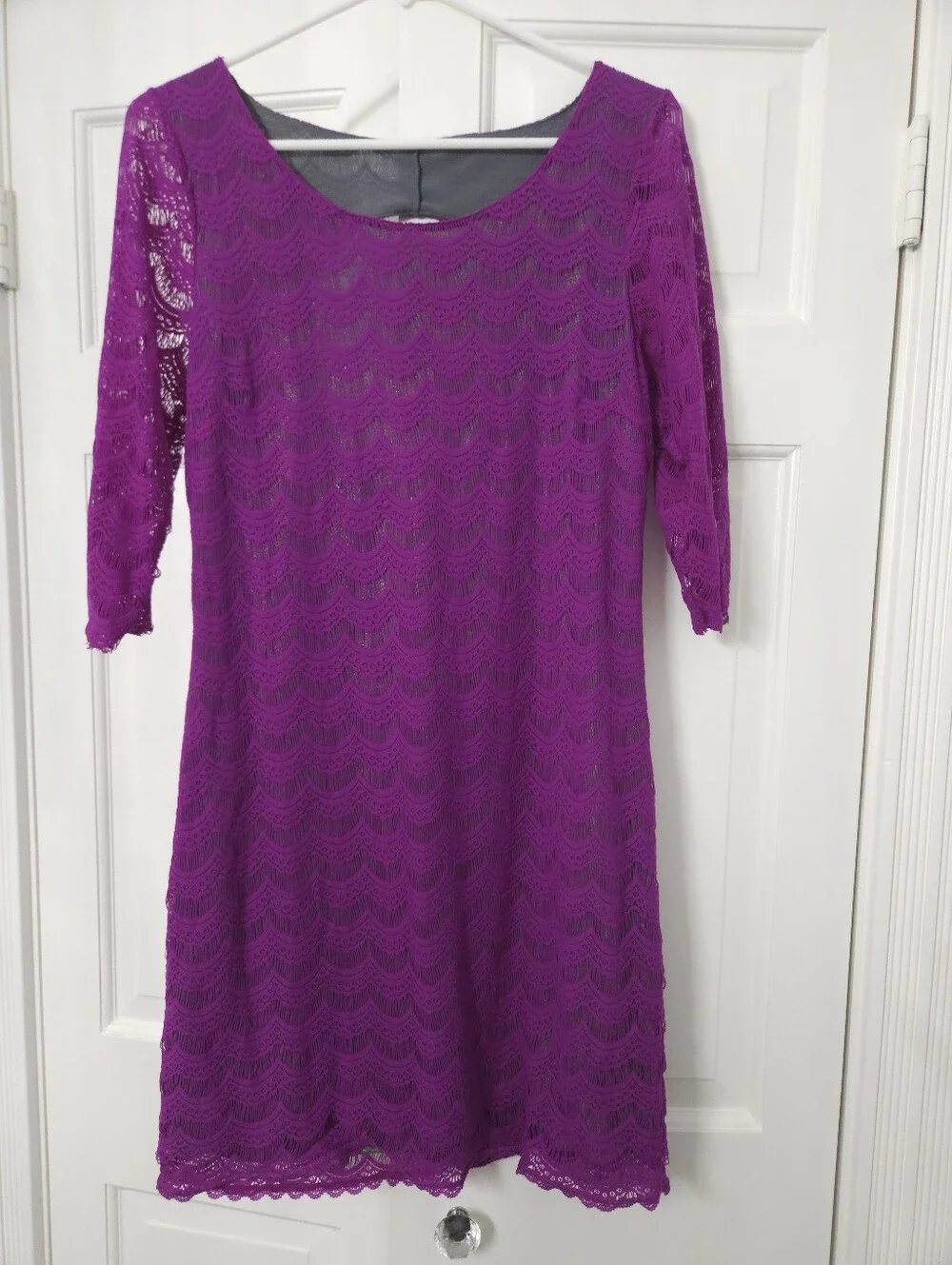FREE PEOPLE Mini Dress Fuchsia Cut Out Back Size Large